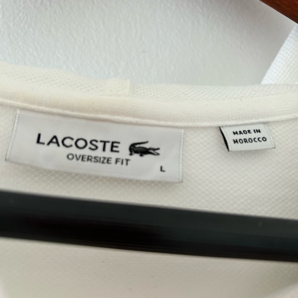 WOMEN'S LACOSTE SOLID COTTON PIQUÉ HOODED POLO SHIRT. Collectible item. - Picture 5 of 6